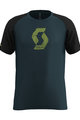 SCOTT Cyklistické tričko s krátkym rukávom - 10 ICON RAGLAN - čierna/modrá