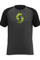 SCOTT Cyklistické tričko s krátkym rukávom - 10 ICON RAGLAN - čierna/šedá