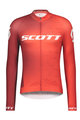 SCOTT Cyklistický dres s dlhým rukávom letný - RC PRO SUMMER - biela/červená