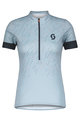 SCOTT Cyklistický dres s krátkym rukávom - ENDURANCE 20 LADY - svetlo modrá
