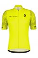 SCOTT Cyklistický krátky dres a krátke nohavice - RC TEAM 10 SS - šedá/žltá/čierna