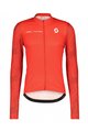 SCOTT Cyklistický dres s dlhým rukávom letný - RC TEAM 10 LS - biela/červená