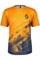 SCOTT Cyklistický dres s krátkym rukávom - TRAIL VERTIC SS - modrá/oranžová