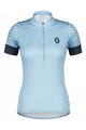 SCOTT Cyklistický dres s krátkym rukávom - ENDURANCE 20 SS LADY - svetlo modrá/modrá