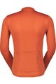 SCOTT Cyklistický dres s dlhým rukávom zimný - ENDURANCE 10 L/SL - oranžová