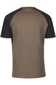SCOTT Cyklistické tričko s krátkym rukávom - ICON RAGLAN SS - čierna/hnedá