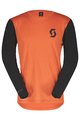 SCOTT Cyklistický dres s dlhým rukávom letný - TRAIL VERTIC LS - čierna/oranžová