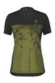 SCOTT Cyklistický dres s krátkym rukávom - TRAIL FLOW ZIP SS W - čierna/zelená