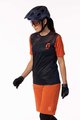 SCOTT Cyklistický dres s krátkym rukávom - TRAIL VERTIC SS LADY - modrá/oranžová