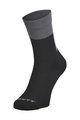 SCOTT Cyklistické ponožky klasické - BLOCK STRIPE CREW - čierna/šedá