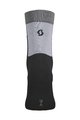 SCOTT Cyklistické ponožky klasické - BLOCK STRIPE CREW - čierna/šedá