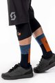 SCOTT Cyklistické ponožky klasické - BLOCK STRIPE CREW - modrá/oranžová