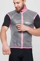 SIX2 Cyklistická vesta - GHOST - ružová/transparentná