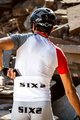 SIX2 Cyklistický dres s krátkym rukávom - BIKE3 ULTRALIGHT - biela/šedá/červená
