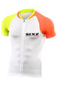 SIX2 Cyklistický dres s krátkym rukávom - BIKE3 ULTRALIGHT - biela/žltá/oranžová