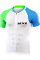 SIX2 Cyklistický dres s krátkym rukávom - BIKE3 ULTRALIGHT - zelená/modrá/biela