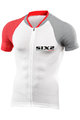 SIX2 Cyklistický dres s krátkym rukávom - BIKE3 ULTRALIGHT - biela/šedá/červená