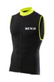 SIX2 Cyklistický dres bez rukávov - BIKE2 STRIPES - čierna/žltá