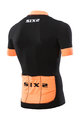 SIX2 Cyklistický dres s krátkym rukávom - BIKE3 STRIPES - oranžová/čierna