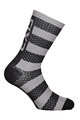 SIX2 Cyklistické ponožky klasické - LUXURY MERINO - čierna/šedá