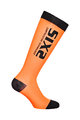 SIX2 Cyklistické podkolienky - RECOVERY - oranžová/čierna