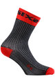 Six2 Cyklistické ponožky klasické - SHORT S - čierna/červená