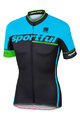 SPORTFUL Cyklistický dres s krátkym rukávom - SC TEAM - čierna/svetlo modrá