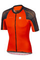 SPORTFUL Cyklistický dres s krátkym rukávom - BODYFIT SPEEDSKIN - oranžová/čierna