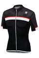 SPORTFUL Cyklistický dres s krátkym rukávom - PISTA - červená/čierna/biela