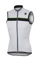 SPORTFUL Cyklistický dres bez rukávov - PISTA - biela/čierna