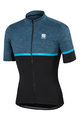 SPORTFUL Cyklistický dres s krátkym rukávom - GIARA - čierna/modrá/šedá