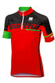 SPORTFUL Cyklistický dres s krátkym rukávom - SC TEAM KIDS - čierna/červená