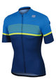 SPORTFUL Cyklistický dres s krátkym rukávom - FREQUENCE - modrá/žltá