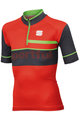 SPORTFUL Cyklistický dres s krátkym rukávom - SQUADRA CORSE KIDS - červená/šedá/zelená