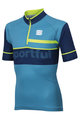 SPORTFUL Cyklistický dres s krátkym rukávom - SQUADRA CORSE KIDS - svetlo modrá/žltá/modrá