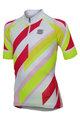 SPORTFUL Cyklistický dres s krátkym rukávom - VOLT KIDS - červená/biela/žltá