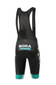 SPORTFUL Cyklistické nohavice krátke s trakmi - BORA HANSGROHE 2020 - čierna/zelená
