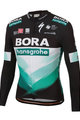 SPORTFUL Cyklistický dres s dlhým rukávom zimný - BORA 2020 WINTER - zelená/čierna