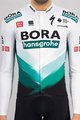 SPORTFUL Cyklistický dres s dlhým rukávom zimný - BORA 2021 WINTER - šedá/zelená