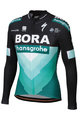 SPORTFUL Cyklistický dres s dlhým rukávom zimný - BORA 2019 WINTER - čierna/zelená