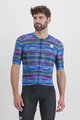 SPORTFUL Cyklistický dres s krátkym rukávom - GLITCH BOMBER - modrá