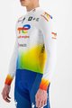 SPORTFUL Cyklistický dres s dlhým rukávom zimný - TOTAL ENERGIES 2022 - oranžová/biela/modrá/žltá