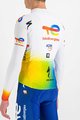 SPORTFUL Cyklistický dres s dlhým rukávom zimný - TOTAL ENERGIES 2022 - oranžová/biela/modrá/žltá