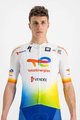 SPORTFUL Cyklistický dres s krátkym rukávom - TOTAL ENERGIES 2022 - biela/modrá/oranžová/žltá
