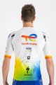 SPORTFUL Cyklistický dres s krátkym rukávom - TOTAL ENERGIES 2022 - biela/modrá/oranžová/žltá