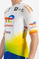 SPORTFUL Cyklistický dres s krátkym rukávom - TOTAL ENERGIES 2022 - biela/modrá/oranžová/žltá