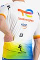 SPORTFUL Cyklistický dres s krátkym rukávom - TOTAL ENERGIES 2022 - biela/modrá/oranžová/žltá