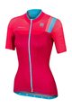 SPORTFUL Cyklistický dres s krátkym rukávom - BODYFIT PRO LADY - ružová/tyrkysová