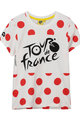 TDF Cyklistické tričko s krátkym rukávom - TDF KIDS POIS '21 - biela/červená
