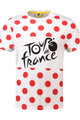 TDF Cyklistické tričko s krátkym rukávom - TDF LEADER POIS '21 - biela/červená
